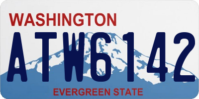 WA license plate ATW6142