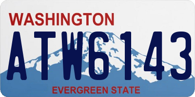 WA license plate ATW6143