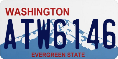 WA license plate ATW6146