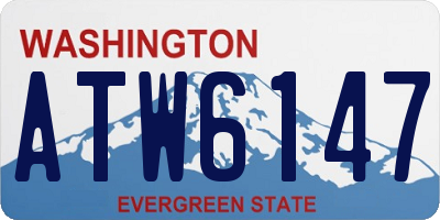 WA license plate ATW6147