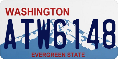 WA license plate ATW6148