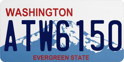 WA license plate ATW6150