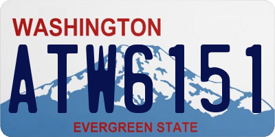 WA license plate ATW6151