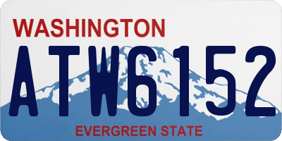 WA license plate ATW6152