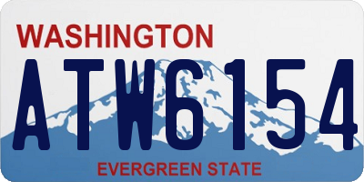 WA license plate ATW6154