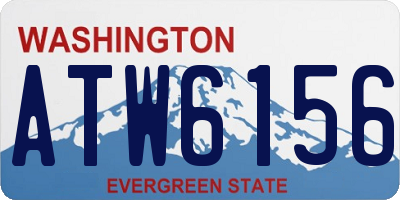 WA license plate ATW6156