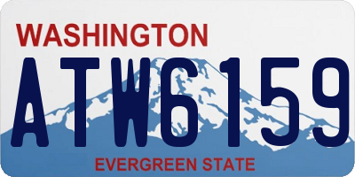 WA license plate ATW6159