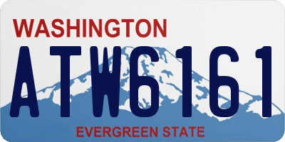 WA license plate ATW6161