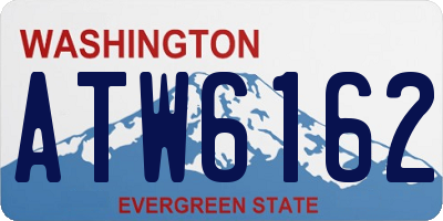 WA license plate ATW6162