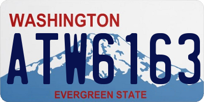 WA license plate ATW6163