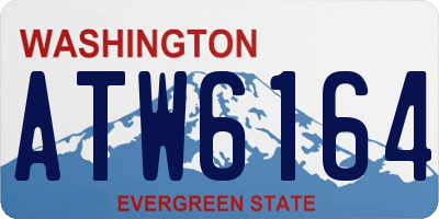 WA license plate ATW6164