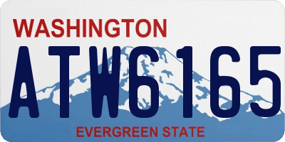 WA license plate ATW6165