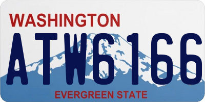 WA license plate ATW6166