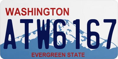 WA license plate ATW6167