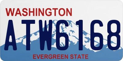 WA license plate ATW6168