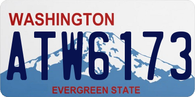 WA license plate ATW6173