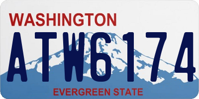 WA license plate ATW6174