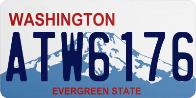 WA license plate ATW6176