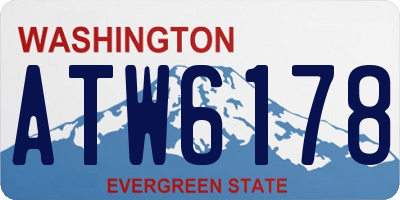 WA license plate ATW6178