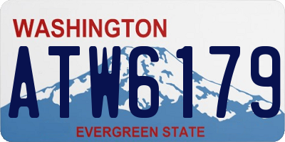 WA license plate ATW6179