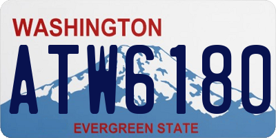 WA license plate ATW6180