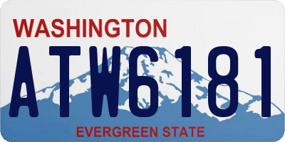 WA license plate ATW6181