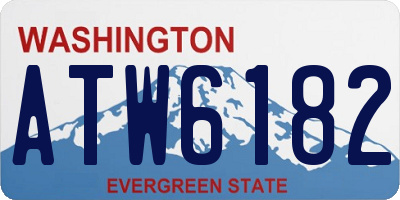 WA license plate ATW6182