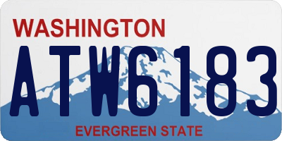 WA license plate ATW6183