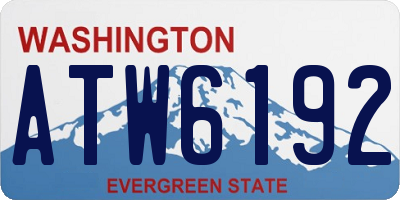 WA license plate ATW6192