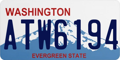 WA license plate ATW6194