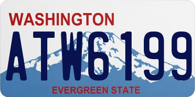 WA license plate ATW6199