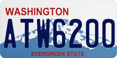 WA license plate ATW6200