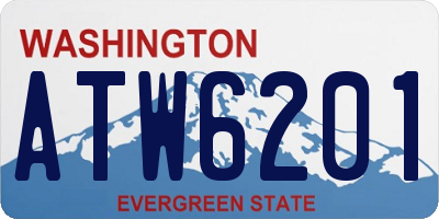 WA license plate ATW6201