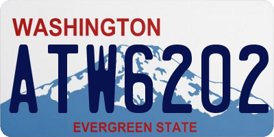 WA license plate ATW6202