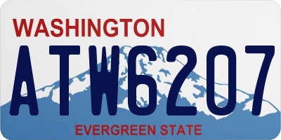 WA license plate ATW6207