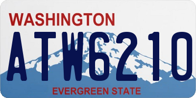 WA license plate ATW6210