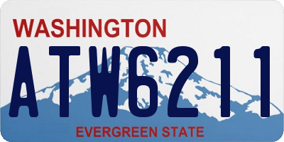 WA license plate ATW6211