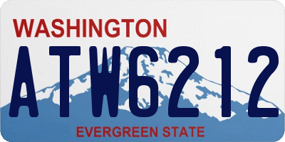WA license plate ATW6212