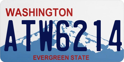 WA license plate ATW6214