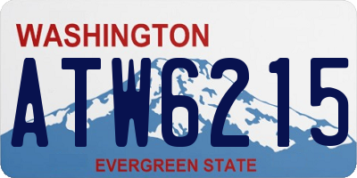 WA license plate ATW6215