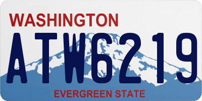 WA license plate ATW6219