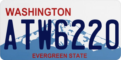 WA license plate ATW6220