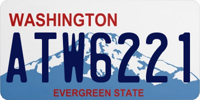 WA license plate ATW6221