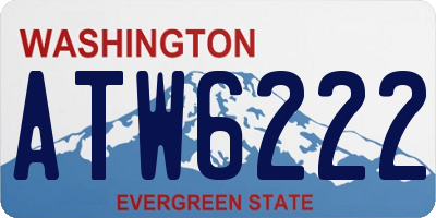 WA license plate ATW6222