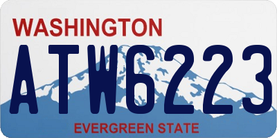 WA license plate ATW6223