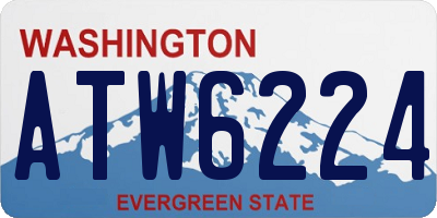 WA license plate ATW6224