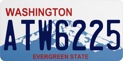 WA license plate ATW6225