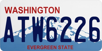 WA license plate ATW6226