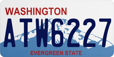 WA license plate ATW6227