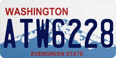 WA license plate ATW6228